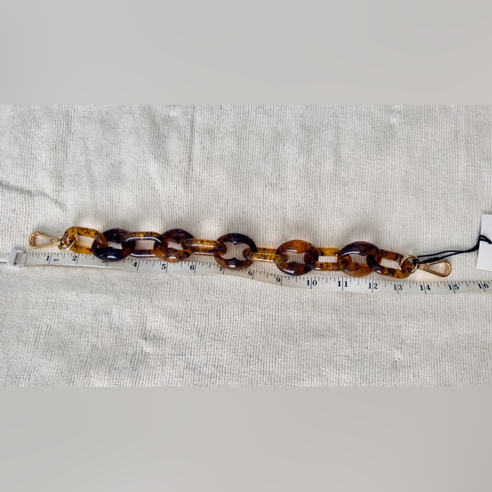 Senreve Tortoiseshell bag Strap with Gold Hardware - Picture 5 of 5
